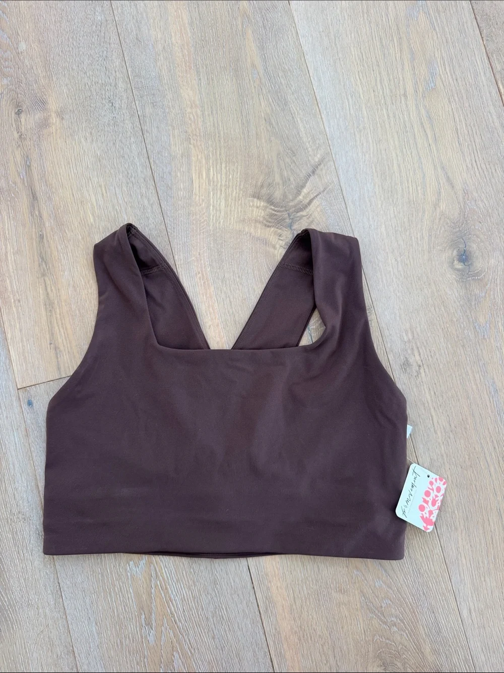 Free People Chocolate Brown Racerback Sports Bra - Picture 1 of 3